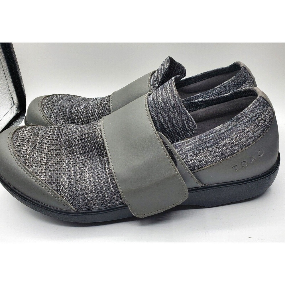 Traq by Alegria Womens Qwik Knit Slip-on Shoes - Charcoal, 41M USED